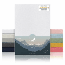 Laleni Jersey Spannbettlaken 40x90 cm Babybett 2er Set - Oeko-TEX zertifiziertes Kinderwagen Spannbettlaken - Stubenwagen Bezug 100% Baumwolle - Spannbettlaken Kinderwagen - Baby Bettwäsche in Weiß Babybett 40x90cm Weiß 2
