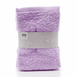 Meridiana Super Soft Waschlappen aus 100% Baumwolle Maschinenwaschbar Lavendel