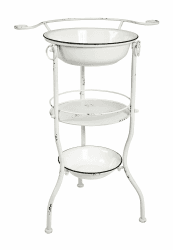 HAKU Möbel Waschtisch antikweiß, Metall - Maße: B 56 cm x H 85 cm x T 40 cm, Style: Industrial