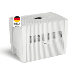 Venta Luftbefeuchter LW45 Comfort Plus, sehr leise 24 dB(A), energieeffizient 3 Watt, hygienische Kaltverdunstung ohne Filter, großer 10 l-Tank, bis 60 m², Automatik-, Sleep-Modus, mit Duftfunktion Brillant Weiß bis 60 qm Single