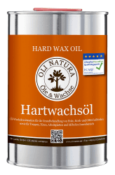 OLI-NATURA Hartwachsöl, geprüft Allergikerfreundlich, lebensmittelecht-zertifiziert, 1L, farblos - natur 1 Liter Single