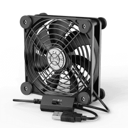 ELUTENG USB Lüfter 120mm PC Lüfter mit 8 Schutzpolster Stoßdämpfend USB Ventilator mit 3 Geschwindigkeitsstufen 5V Computer Lüfter 120mm Kompatibel für Computer/PS4/PS5/Laptop 120mm+8mats mit 3 Einstellbare Geschwindigkeit