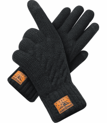 CHENMEI Winterhandschuhe Strickhandschuhe für Herren Damen - Touchscreen Wollhandschuhe, Warme Winterhandschuhe mit Fleecefutter,Wintergeschenke Outdoor für Männer und Frauen Tiefschwarz