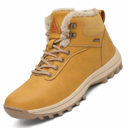 Mishansha Warme Gefüttert Winterschuhe Herren Damen Wasserabweisend Winterstiefel Wanderschuhe Gr.36-48 39 EU Gelb