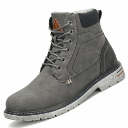 Mishansha Warme Gefüttert Winterschuhe Herren Damen Wasserabweisend Winterstiefel Wanderschuhe Gr.36-48 41 EU Grau