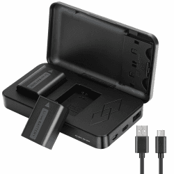JYJZPB NP-FW50 1300mAh Ersatz Akku und FW50 Akku Ladegerät für Sony Alpha und NEX Kameras A6400 ZV-E10 A6000 A6100 A6500 A6300 A7 A7II A7RII A7SII A7S A7S2 A7R A7R2 A5100 Akku, 2 Packungen