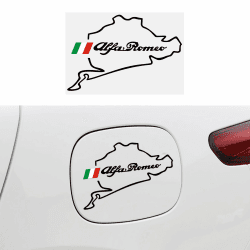 Auto Embleme Dekorationen Universal Zierleistenaufkleber Kompatibel mit Alfa Romeo 4C 147 156 166 159 Giulietta Giulia Spider GT Stelvio Zubehör (Schwarz)