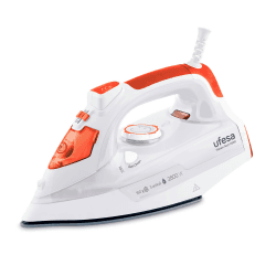 Ufesa Steam Tech 2800 Bügeleisen Dampf 2800 W, Dampfleistung 0 – 30 g/min, Pressfunktion 180 g, Keramiksohle, Dampf oder Trocken, 3-faches Anti-Kalk-System, Anti-Tropfen, Amazon-Exklusiv