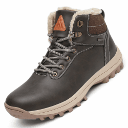 Mishansha Warme Gefüttert Winterschuhe Herren Damen Wasserabweisend Winterstiefel Wanderschuhe Gr.36-48 41 EU Braun