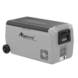 Alpicool T36 36 Liter tragbarer Kühlschrank 12V 24V Kühlbox elektrische Gefrierbox klein Gefrierschrank für Auto camping, Lkw, Boot und Steckdose mit USB-Anschluss 36L