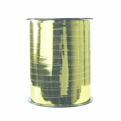 Clairefontaine 602075C Spule Geschenkband (mit Metalleffekt, 250 m x 7,5 mm, ideal für Ihre Geschenke und Bastelprojekte) 1 Stück gold Or