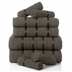 Gaveno Cavailia Boston Handtuch-Set, 8 Stück, 100% Baumwolle, dunkelgrau, 8Pc Bale Set 8Pc Bale Set Dunkelgrau