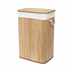 Compactor RAN5217 Aufbewahrung und Ordnungssysteme, Bambus-Polyester-Baumwolle, natur, 45 x 35 x H. 60 cm Natur Quadratisch