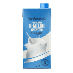 by Amazon Fettarme H-Milch 1,5% Fett, 1L 1 l (1er Pack)