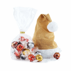 Lindt Schokolade LINDOR Weihnachtsmütze Glamour | 185 g | Vier Sorten zartschmelzende LINDOR Kugeln | Schokoladen-Geschenk zu Weihnachten | Pralinen-Geschenk