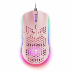 Mars Gaming MMAX Pink, RGB 12400 DPI Maus, Ultraleicht 69g, Flexkabel, Software MMAXP