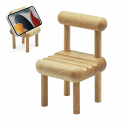 MABAHON Handy Halter Mini Stuhl Handyständer für Tisch Telefonhalter Holz Halterung Niedlichen Telefonstände Universal Bambus Tablet Stand für iPhone iPad Tablets und Alle Telefon