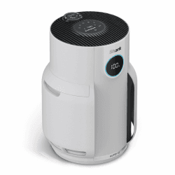 Shark NeverChange für bis zu 5 Jahre Luftreiniger: Wohnräume, Kapazität 60 m², HEPA-Filter hält 5 Jahre, fängt 99,97 % Allergene ein, Auto-Modus, leise, LED-Anzeige, Weiß HP150EU für 60sqm Raumgröße