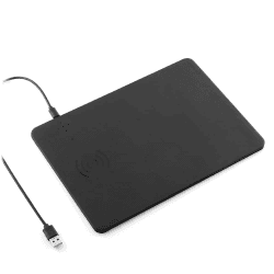 InnovaGoods® Mauspad mit drahtloser Ladefunktion 2 in 1 Padwer, Laden Sie Ihre Maus kabellos und bequem auf, ideal für Zuhause und Büro, Schwarze Farbe.