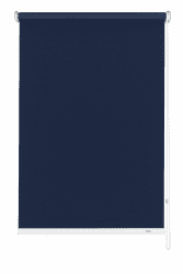 GARDINIA Seitenzug-Rollo für Fenster, Blickdicht, Lichtundurchlässig, Blendschutz, Montage mit Bohren, Verdunkelung, Dunkelblau, 52 x 180 cm Dunkelblau B52 x H180 cm