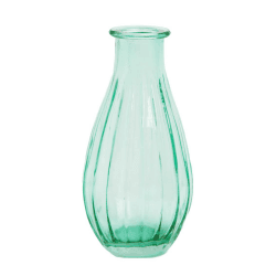 Talking Tables Grüne Glasknospenvase für Blumen | kleine gerippte schmalhaltige Flaschen für Wohnkultur,Arrangements,Hochzeitsdekoration für Tischdekoration,Fensterbank,Boho-BUDVASE-GRN,Einheitsgröße Grün Einheitsgröße