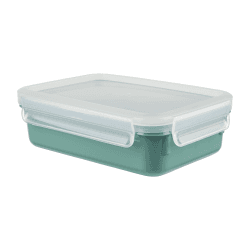 Emsa N10127 Clip & Close Color Edition Frischhaltedose | 0,8 Liter | 100% auslaufsicher/hygienisch | BPA-frei | spülmaschinen-, mikrowellen- und gefriergeeignet| Puder Grün Puder Grün 0,8 Liter