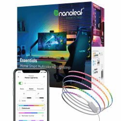 Nanoleaf Matter Essentials HD Lightstrip, 5M Adressierbar RGBIC LED Strip - Smart, Matter über WLAN, Bluetooth, 16 Mio. Farben LED Streifen, Funktioniert mit Alexa Google Apple, Deko und Gaming Lightstrip 5M (300 Farbzonen) Nanoleaf 4D