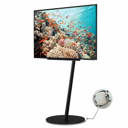 WALL A2 High Type | Japanischer Rollender, Verschiebbarer und freistehender 24-55 Zoll Universal TV-Ständer mit verdeckten Rollen| Satin Schwarz A2 High Type Satin Schwarz