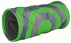 Trixie 6284 Kuscheltunnel für Kleintiere, ø 15 × 35 cm, grau/grün 15x35 cm (1er Pack)
