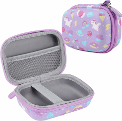 Leayjeen Kinderkamera Tasche Schutzhülle kompatibel mit ASTGMI/Gofunly/HiMont/Gofunly/arnssien/Fulkeley/GREENKINDER, Weihnachten Geb urtstag Geschenke für Jungen und Mädchen(nur Hülle) Lila Einhorn
