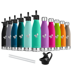 AORIN Vakuum-Isolierte Trinkflasche - 350ml/500ml/750ml - Wasserflasche BPA-Frei,24 H Kühlen & 12 H Warmhalten, Ideale Thermosflasche für Kinder, Schule, Sport, Outdoor, Fahrrad, Fitness 750 ml Smaragdgrün