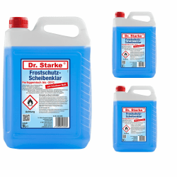 Frostschutzmittel Scheibenwaschanlage gebrauchsfertig -20°C Scheibenreiniger gebrauchsfertig 3 x 5L Dr. Starke Scheibenfrostschutz Winter Frostschutz 15 l (1er Pack)
