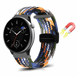 WoPail 20MM Armband Geflochtenes Magnetisch Kompatibel mit Amazfit GTR Mini/GTS 4/GTS 4 Mini Ersatzarmband Nylon Herren Damen Sport Ersatz Armbänder für Amazfit GTS 3/GTS 2e/GTS 2 Mini/GTS 2 Denim