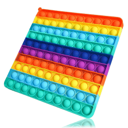 KICOSOADT Pop it,popit XXL Toys,Rainbow Pop It Toy, Push Pop Bubble Fidget Sensory Toy für Kinder und Erwachsene, Fidget Popper Stress Reliever - 20CM Pop It Toy(100 Blasenquadrat)