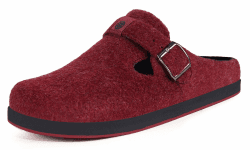 Gaatpot Filzclog Winter Hausschuhe Warme Pantoffeln für Damen Herren,Gr.36-46 42 EU Rot A