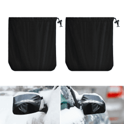 Autospiegel Schneeabdeckung, Auto Seitenspiegel Abdeckung, Auto Rückspiegel Abdeckung, Frost Schutz Spiegel Abdeckung, für Die Meisten Auto Außenspiege, 33 x 27cm, 1 Paar, Schwarz