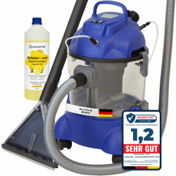 Albatros Waschsauger Polster HYDRO 7500 + 1l Reinigungs-Shampoo - 4in1 Polsterreiniger Gerät Beutellos + Teppich-Reinigungsmaschine, 5-tlg Komplett-Set - Note: Sehr Gut 1,2 (11/2023) Waschsauger + 1 L Reinigungsmittel