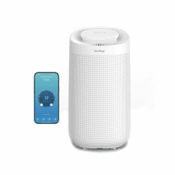 Devology 12L/Tag Digitaler Luftentfeuchter - WIFI App - 3.2L Wassertank - HEPA Filter - Wäschetrocknung - Leiser & tragbarer elektrischer Schimmel-, Feuchtigkeits-, Kondenswasserentferner