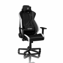 Nitro Concepts S300 EX Gaming-Stuhl, Radiant Weiß, 56 x 57 x 140 cm Radiant Weiß PU-Kunstleder