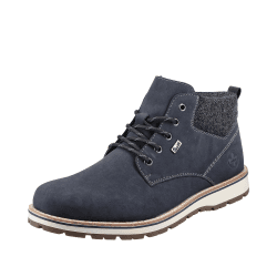 Rieker Herren Schnürstiefeletten 38419, Männer Stiefeletten, wasserabweisend, riekerTEX 40 EU Blau
