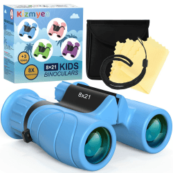 Kizmyee Fernglas für Kinder, Kinderfernglas 8x21 HD | Wasserdicht, stoßfest | Kompaktes Teleskop für Vogelbeobachtung, Wandern, Sightseeing Jungen und Mädchen