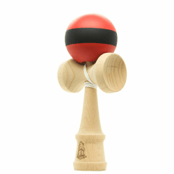YoYo Factory Catchy Standard Kendama - ROT/SCHWARZ (Japanisches Traditionelles Spielzeug, Vom Anfänger Zum Profi) Schwarz/Rot