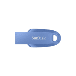 SanDisk Ultra Curve 3.2 Flash-Laufwerk 128 GB (bis zu 100 MB/s Lesen, RescuePRO Deluxe-Software, Schlüsselringöse) Blau Blau 128 GB
