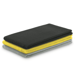 AmeliaHome 3er Set Geschirrtücher Baumwolle Küchentücher 50x70 cm Waffelpique Waffelstoff Letty Anthrazit Grau Gelb Waffle Anthrazit Grau Gelb 3er Set