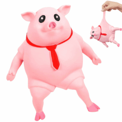 Schweine Quetschspielzeug, Kreatives Dekompressions Piggy, Squishy Squeeze Spielzeug, Stressspielzeug Schwein, Pig Fidget Toy, Stressbälle, Anti Stress Spielzeug für Erwachsene und Kinder Rosa Piggy