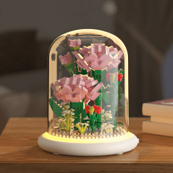 Richaa Blumenstrauß Bausteine Set Künstliche Flowers Klemmbausteine Blumen Eternal Flower Valentinstag Lehrer Geburtstage Geschenke für Frauen Erwachsene Kinder DIY Dekoration für Haus oder Büro