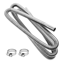 MaxEarn Abgasschlauch für Stromerzeuger 300 CM, Auto Edelstahl Auspuffrohr, Kraftstofftank Abgasrohr Standheizung, Auspuff Abgasrohrleitungen mit 2 klammern für Luft Diesel Heizung 300CM Set of 3