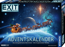 KOSMOS 684488 EXIT® - Das Spiel - Adventskalender 2024: Das intergalaktische Wettrennen, mit 24 spannenden Rätseln ab 10 Jahre, Escape Room Spiel vor Weihnachten