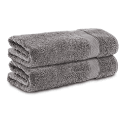 Komfortec 2er Handtücher 50x100 cm Set aus 100% Baumwolle, 470g/m², Frottee, Weich, Anthrazit Grau 2x Handtücher Anthrazit Grau