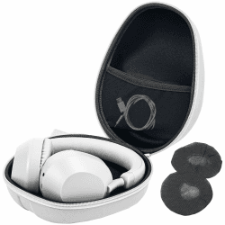 ProCase Kopfhörer Tasche Headphone Case für Sony WH-1000XM4/WH-CH710N, Beats Solo3/2, Bose QC, BL Everest 700/300 Reisetasche für Kopfhörer Tragetasche Headset Hülle mit 2 Staubschutzhüllen –Grau